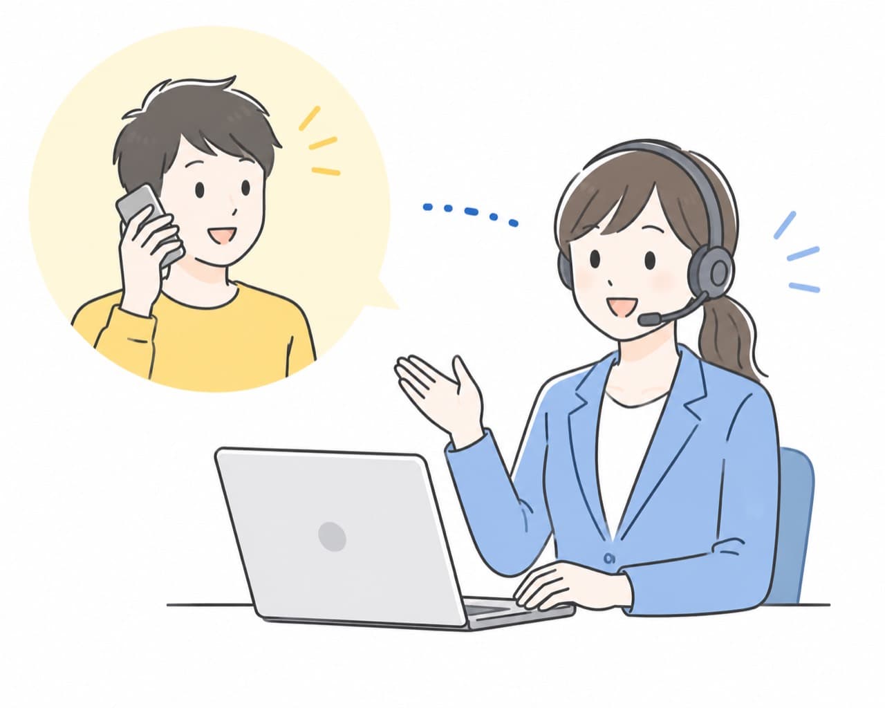 初期設定サポートの相談イメージ